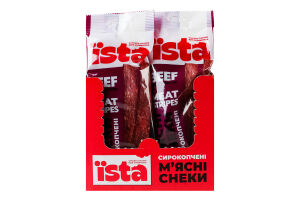 Снеки м'ясні з яловичиною Beef Meat stripes Їsta с/к м/у 60г