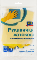 Перчатки латексные для хозяйственных нужд M Aro 1пара