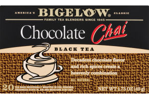 Bigelow Black Tea Chocolate Chai - 20 CT