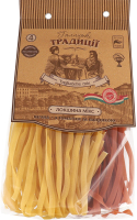 Макаронні вироби Локшина Мікс №4 яєчна з томатом та паприкою 300г Галицькі традиції