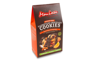 Печенье с апельсиновыми цукатами, медом, миндалем и кокосом безглютеновое Шоколадное Флорентини MonLasa к/у 120г