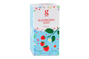 Чай чорний байховий дрібний з ароматом малини Raspberry kiss G'tea! к/у 20х2г