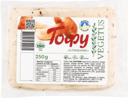 Сир Тофу з грибами 250г в/у Vegetus