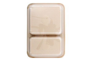 Лоток з кукурудзяного крохмалю двосекційний 3шт Грін Пак