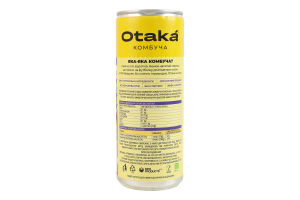 Напиток безалкогольный слабогазированный Классическая Комбуча Otaka ж/б 250мл