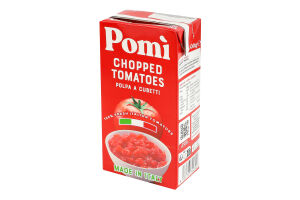 Томаты нарезанные кубиками пастеризованные Pomi т/п 500г