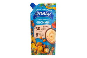 Соус майонезный 30% Постный Чумак д/п 300г
