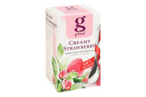 Смесь травяная с зеленым чаем с ароматом клубники и сливок Creamy strawberry G'tea! к/у 20х1.5г