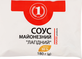 Соус майонезный 30% Нежный ТМ "1" м/у 180г