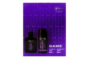 Набір подарунковий Game Туалетна вода 100мл+Дезодорант 150мл спрей STR8