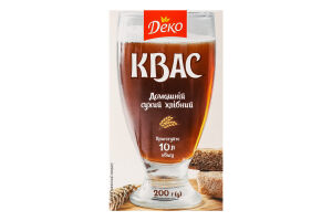 Квас сухой хлебный Домашний Деко к/у 200г