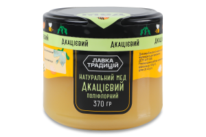 Мед натуральный цветочный полифлорный акациевый Лавка традицій в/с с/б 370г
