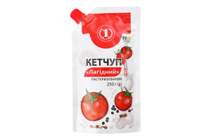 Кетчуп пастеризованный Нежный ТМ "1" д/п 250г