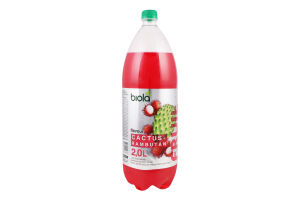 Напій безалкогольний Fruit Water смак Кактус-рамбутан сильногазований 2л пет Biola