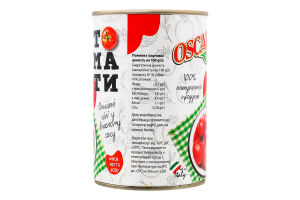 Томати очищені цілі у власному соку Oscar з/б 400г