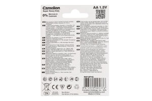 Батарейки АА 1.5V №R6P-BP4G Super Heavy Duty Camelion 4шт