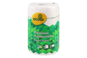 Рушник паперовий 2-х шаровий Green line Ecolo 1шт