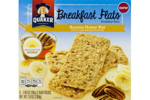 Quaker Breakfast Flats Bars Banana Honey Nut - 5 CT