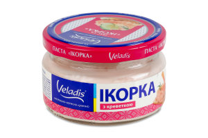 Паста с икрой атлантических рыб с креветкой Икорка Veladis с/б 160г