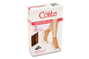 Шкарпетки жіночі Conte elegant Tension 40den 23-25 natural 2пари