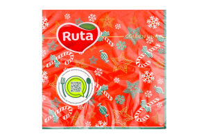 Серветки паперові Golden Line Ялинкові прикраси 2шари 33*33см 20шт Ruta