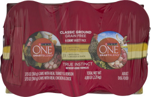 Purina One Smartblend Classic Ground Grain Free Adult Dog Food Variety Pack - 6 PK