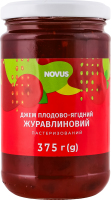 Джем плодово-ягідний пастеризований Журавлиновий Novus с/б 375г