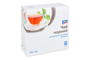 Чай черный байховый сортовой мелкий аro к/у 100х1.5г