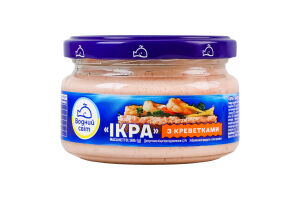 Продукт с икрой океанической рыбы и креветками пастеризованный Икра Водний світ с/б 160г