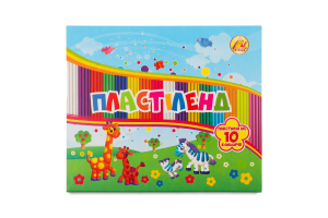 Пластилін Ліпландія/Пластіленд 10кольорів 200г Тетрада