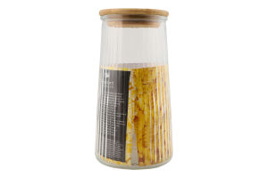 Банка для зберігання скло бамбукова кришка 1.4л №1470474 Excellent Houseware 1шт