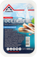 Сельдь филе-кусочки в масле Бочковая Iceberg п/у 500г