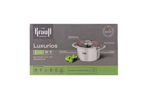 Кастрюля зі скляною кришкою 2.7л d18см №26-238-039 Luxurios Krauff 1шт