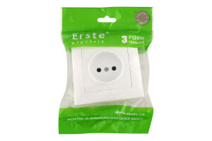 Розетка біла без заземлення Ерсте