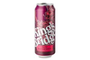 Напій слабоалкогольний 500мл 7% сильногазований Gin&Cherry King's Bridge з/б