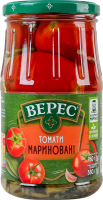 Томати мариновані червоні слабокислі стерилізовані Верес с/б 760г