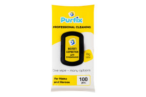 Салфетки влажные хозяйственные универсальные для уборки Purfix 100шт