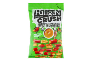 Крекер Кусочки кренделей со вкусом медово-горчичного соуса Pretzel Crush Huligan м/у 65г
