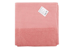 Рушник світло-теракотовий махровий з вафельним бордюром 70*140см 450г/м2 ГМ Текстайл