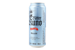 Пиво 0.5л 4.9% світле ggA Helles Ritter Kuno з/б