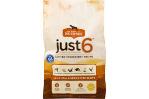 Rachael Ray Nutrish Just 6 Natural Food For Adult Dogs Lamb Meal & Brown Rice Recipe