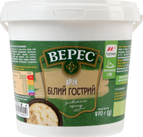 Хрен нестерилизованный Белый острый Верес ведро 970г