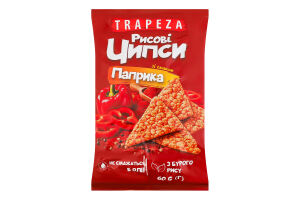Чипсы рисовые Paprika Trapeza м/у 60г