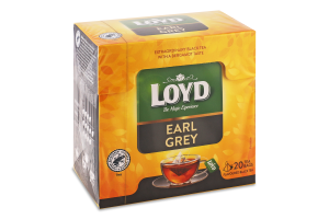 Чай чорний байховий дрібний з ароматом бергамоту Earl Grey Loyd к/у 20х2г