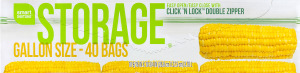 Smart Sense Storage Bags Gallon Size - 40 CT