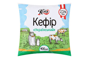 Кефір Кілія 2,5% 400 г п/е