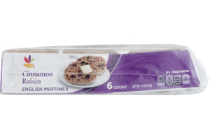 Ahold English Muffins Cinnamon Raisin - 6 CT