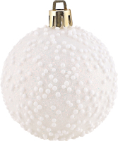 Прикраса ялинкова Куля Сніг 60мм 31328