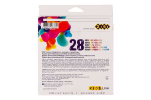 Карандаши цветные 28 цветов №ZB.2442 Kids line ZiBi 24шт