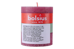 Свічка поп.троянда Рустік Bolsius8*6,8см